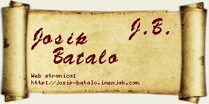 Josip Batalo vizit kartica
